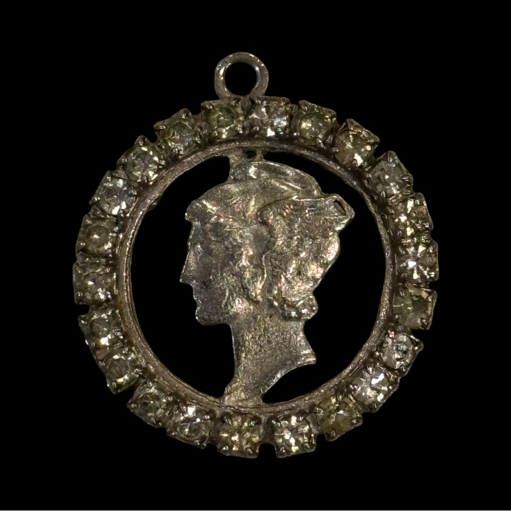 Vintage Dime Pendant For Necklace Silver